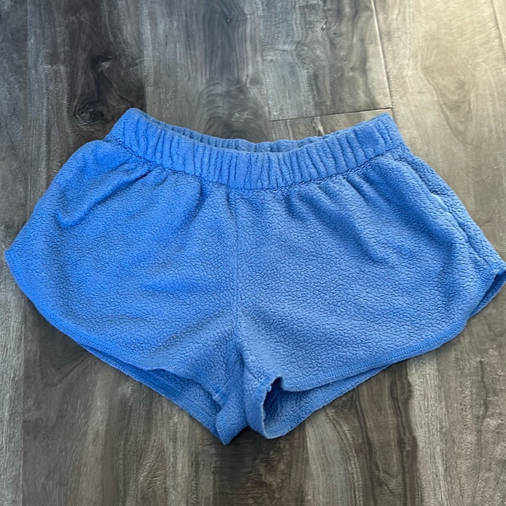 Aerie blue fleece shorts